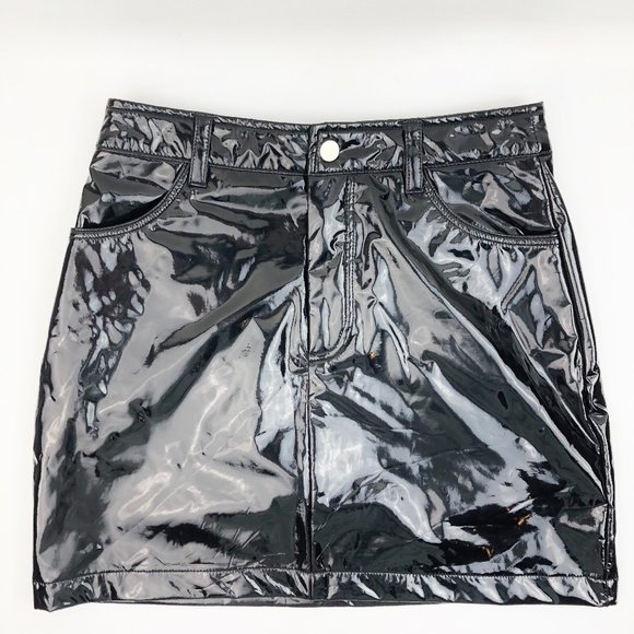 JORDYN JAGGER S black vinyl mini skirt - Picture 2 of 5